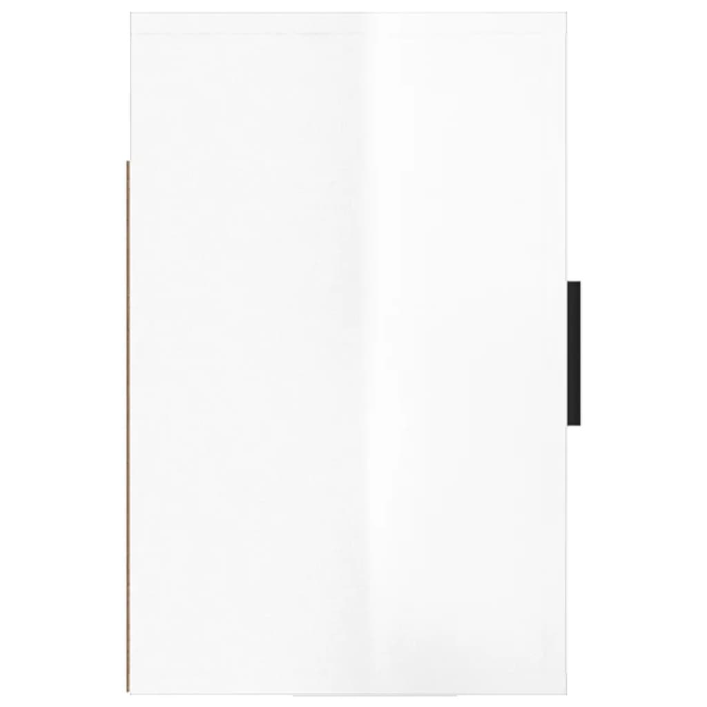 vidaXL Mesa de cabeceira de parede 50x30x47 cm branco brilhante