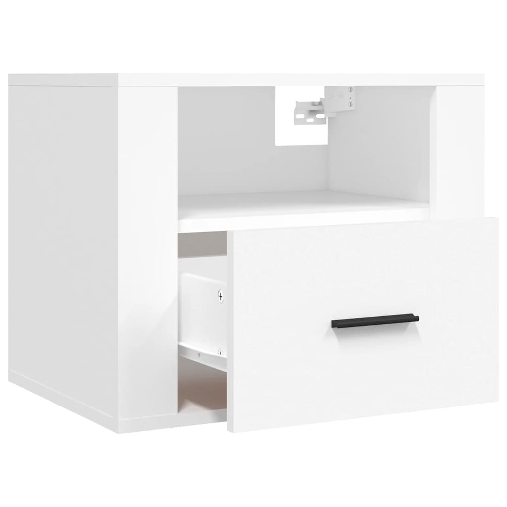 vidaXL Mesa de cabeceira de parede 50x36x40 cm branco