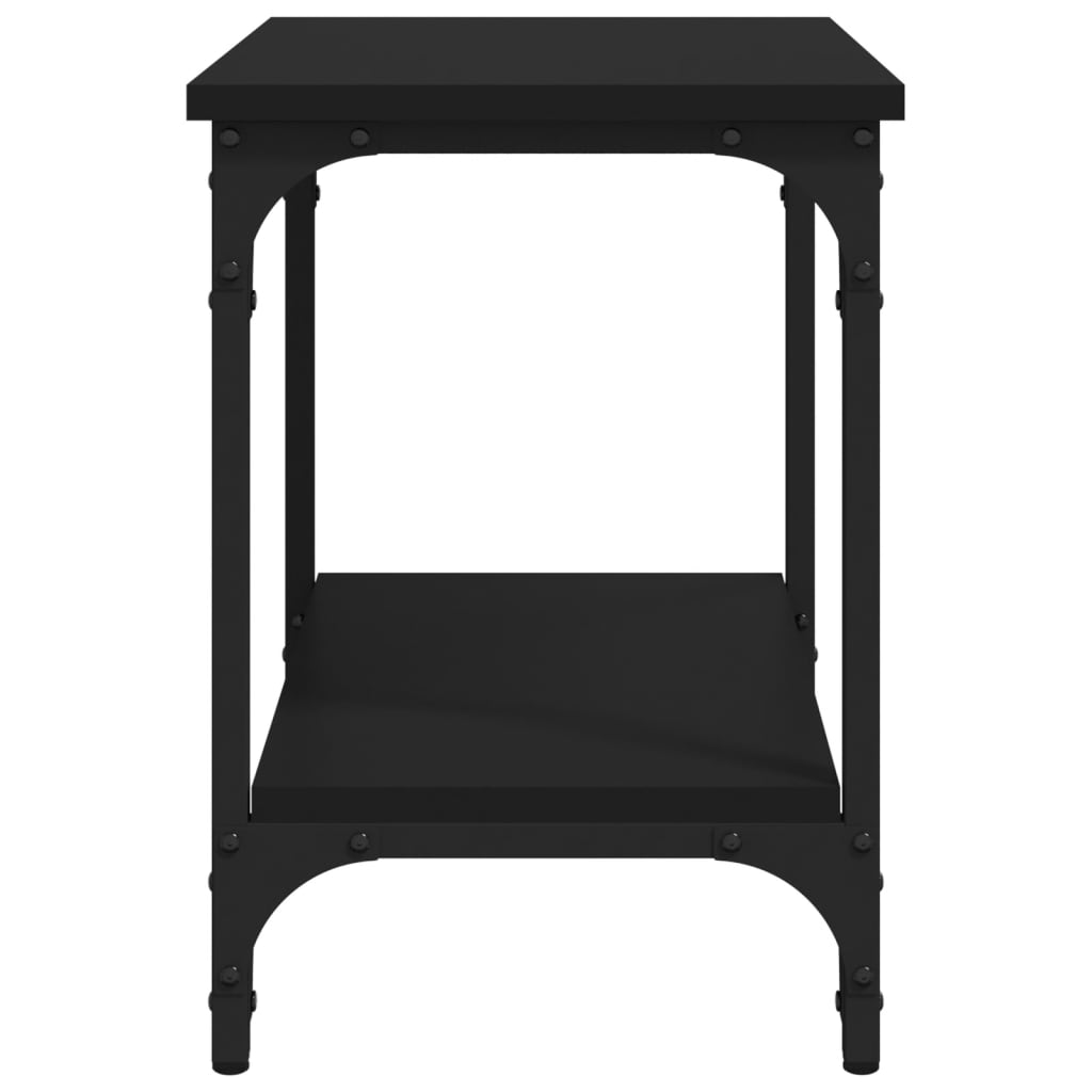 vidaXL Mesa de apoio 40x30x42 cm derivados de madeira preto