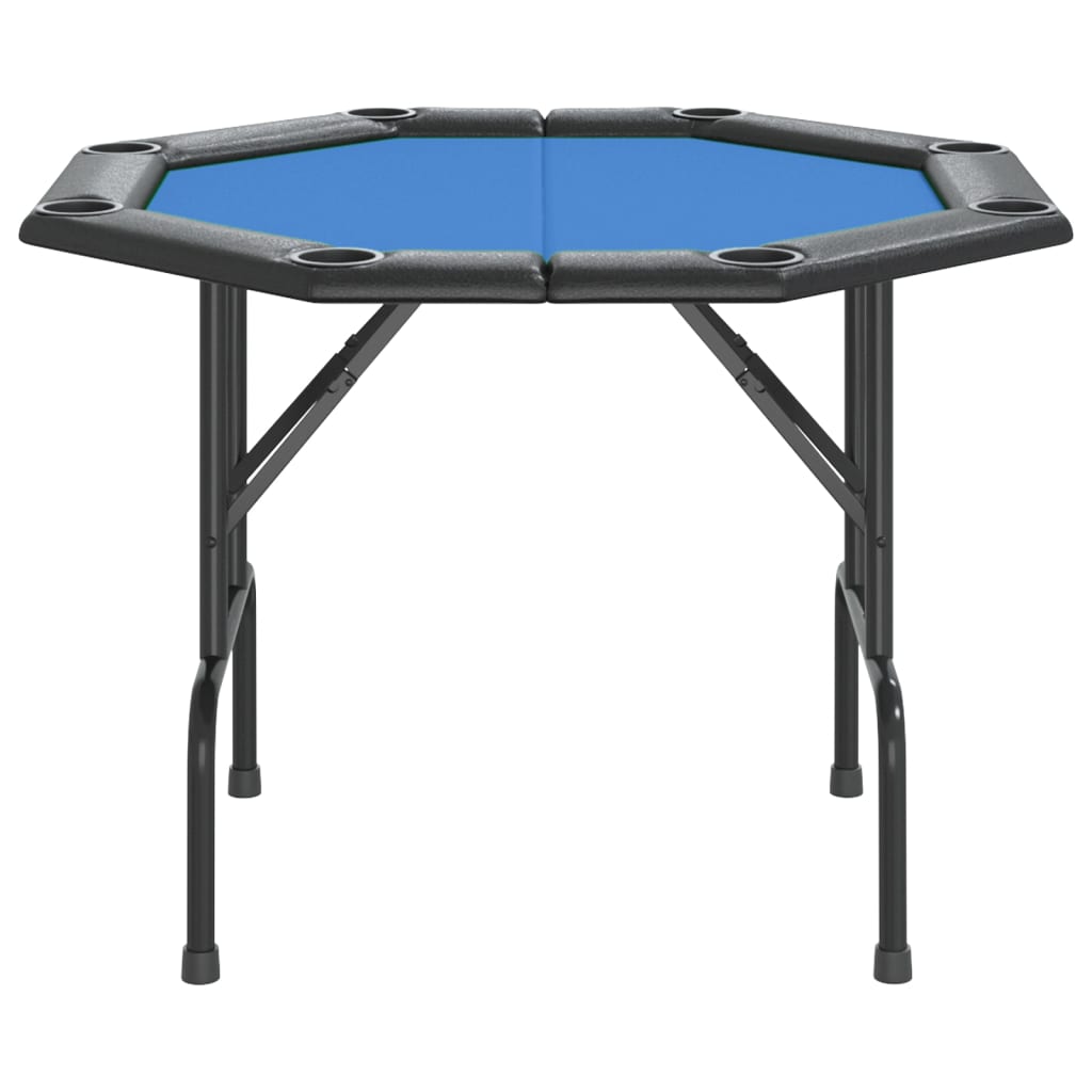 vidaXL Mesa de póquer dobrável 8 jogadores 108x108x75 cm azul