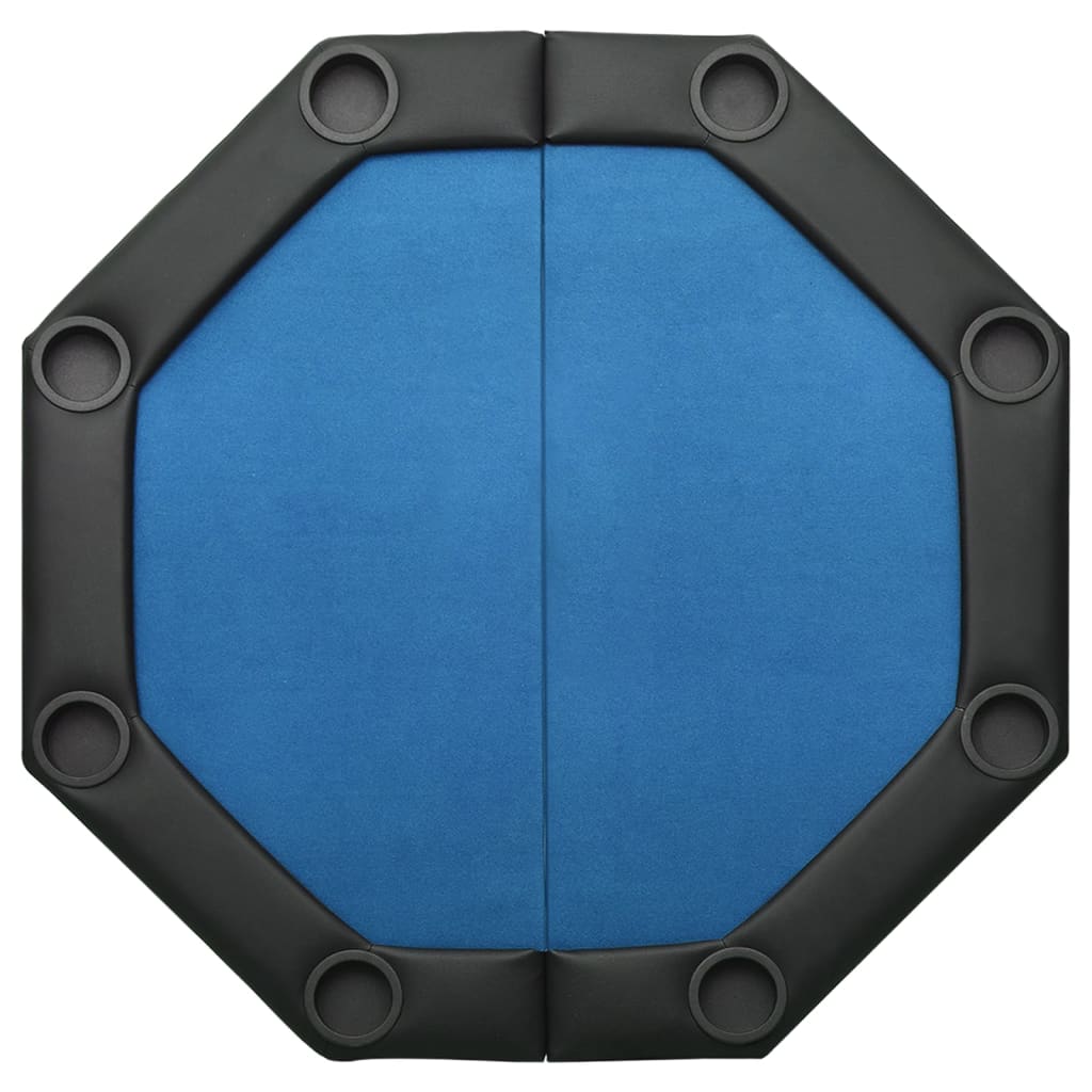 vidaXL Mesa de póquer dobrável 8 jogadores 108x108x75 cm azul