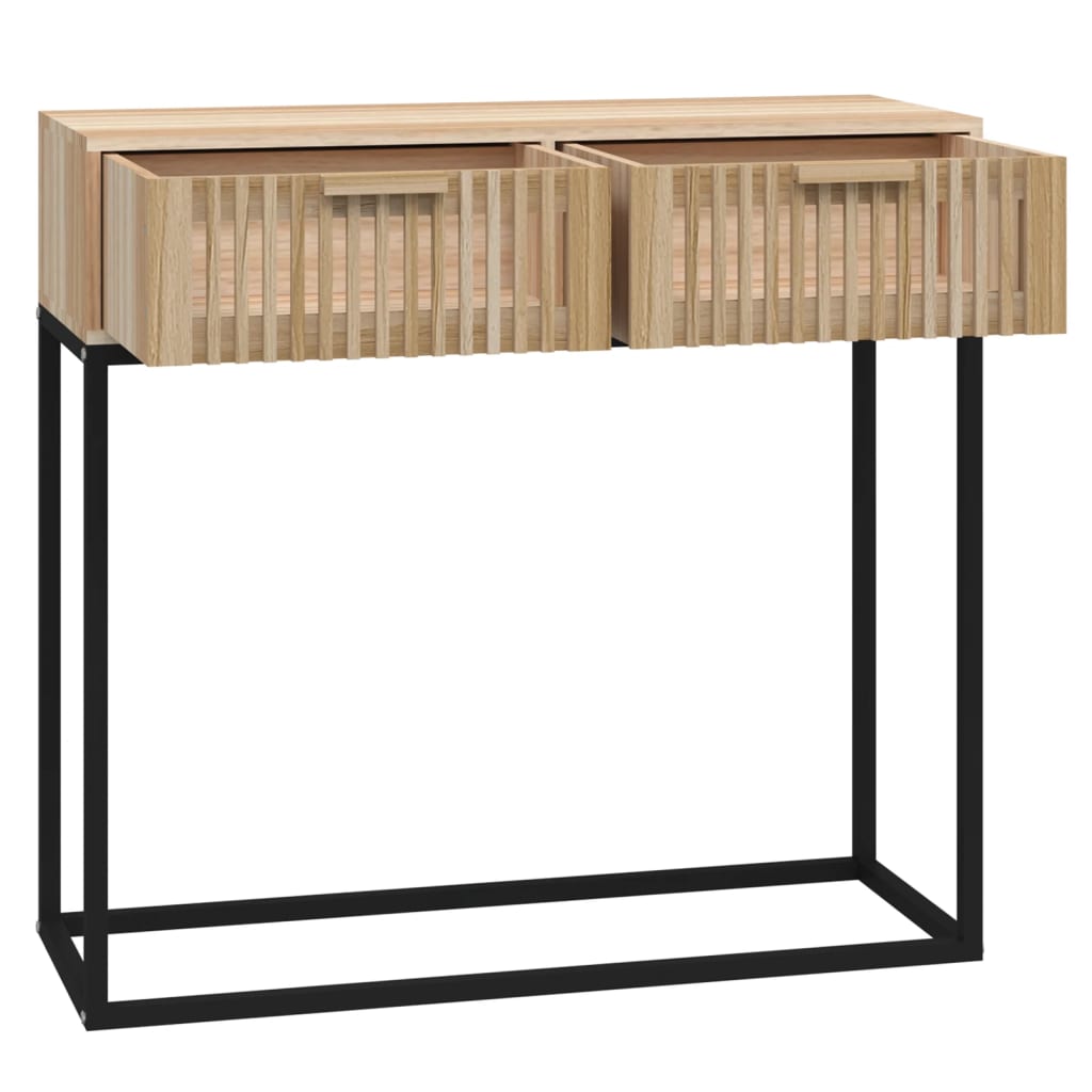 vidaXL Mesa consola 80x30x75 cm derivados de madeira e ferro