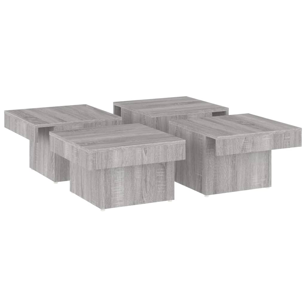 vidaXL Mesa de centro 90x90x28 cm derivados madeira cinzento sonoma