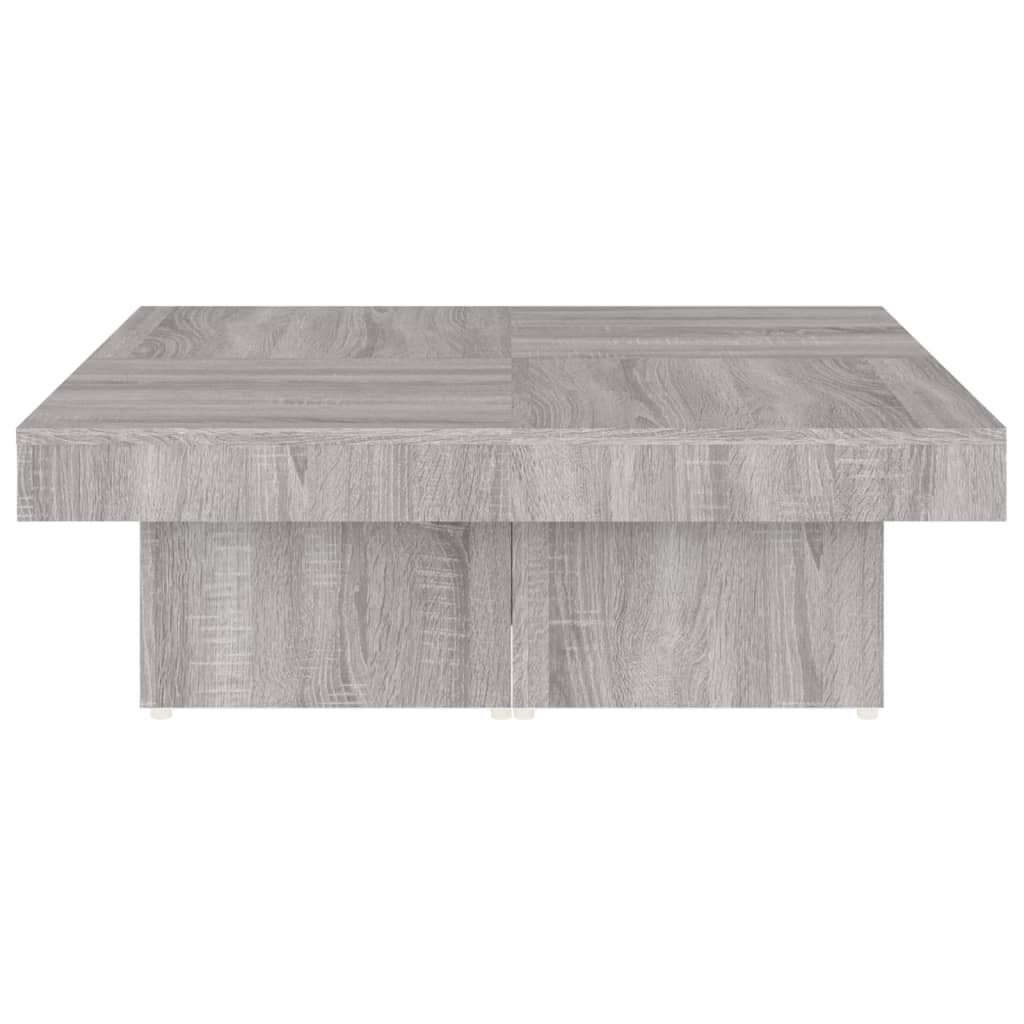 vidaXL Mesa de centro 90x90x28 cm derivados madeira cinzento sonoma