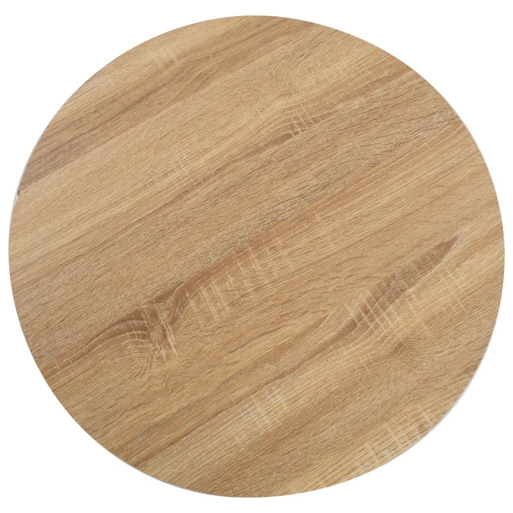 vidaXL Mesa bistrô 80 cm MDF castanho-claro