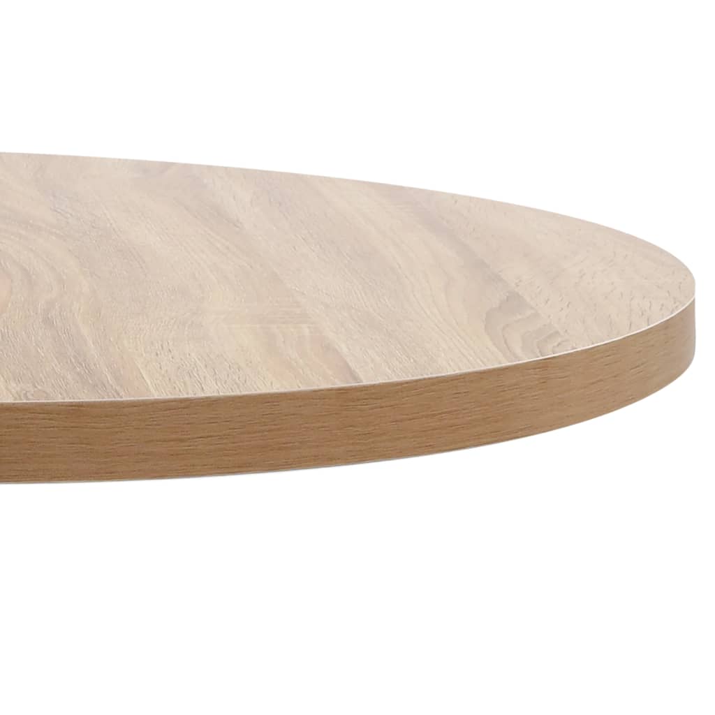 vidaXL Mesa bistrô 80 cm MDF castanho-claro