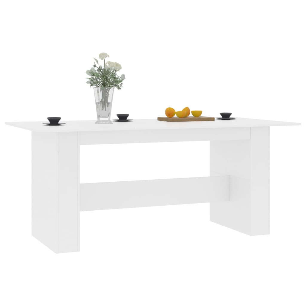 vidaXL Mesa de jantar 180x90x76 cm derivados de madeira branco