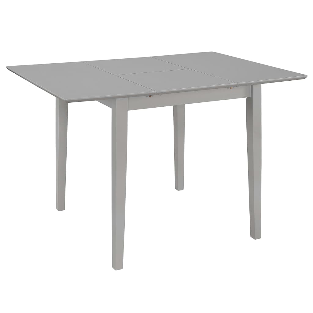 vidaXL Mesa de jantar extensível (80-120)x80x74 cm MDF cinzento