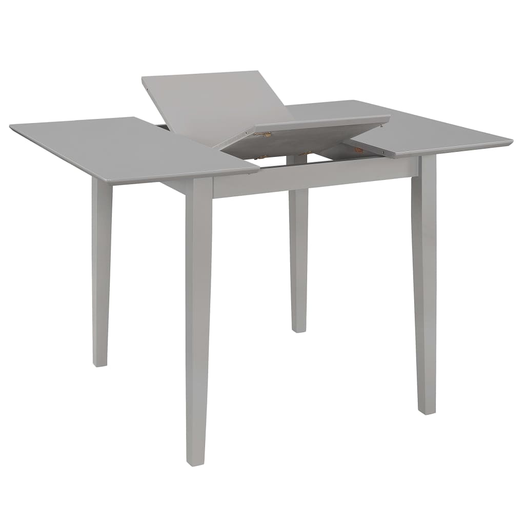 vidaXL Mesa de jantar extensível (80-120)x80x74 cm MDF cinzento