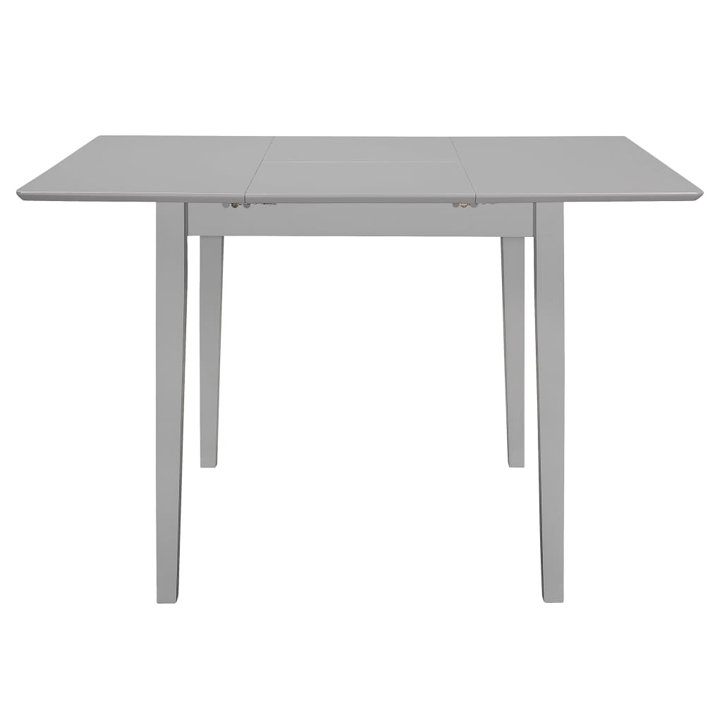 vidaXL Mesa de jantar extensível (80-120)x80x74 cm MDF cinzento