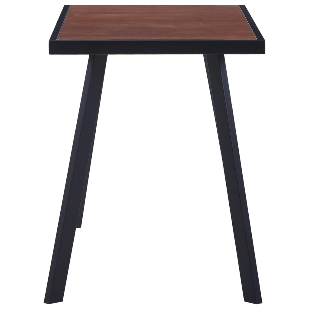 vidaXL Mesa de jantar 120x60x75 cm MDF cor madeira escura e preto