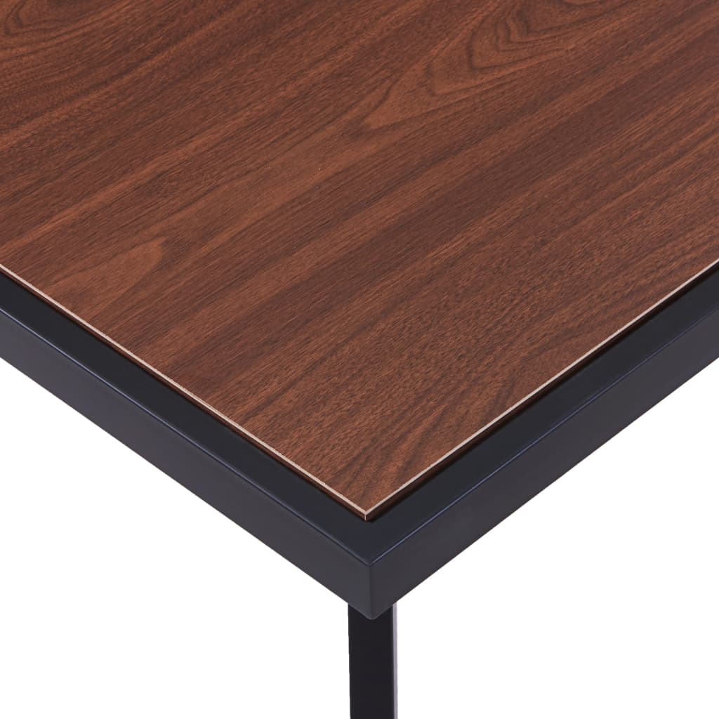 vidaXL Mesa de jantar 120x60x75 cm MDF cor madeira escura e preto