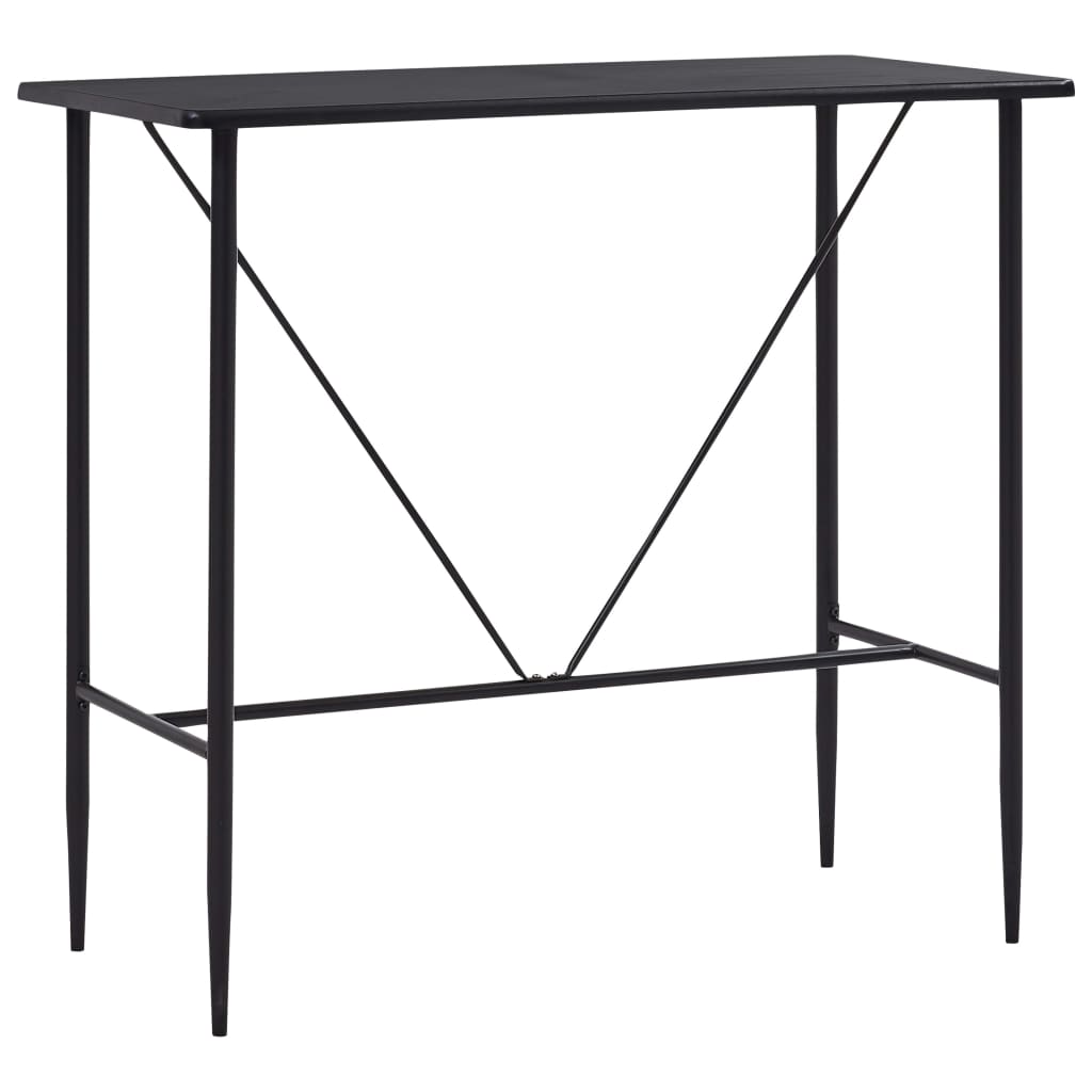 vidaXL Mesa de bar 120x60x110 cm MDF preto