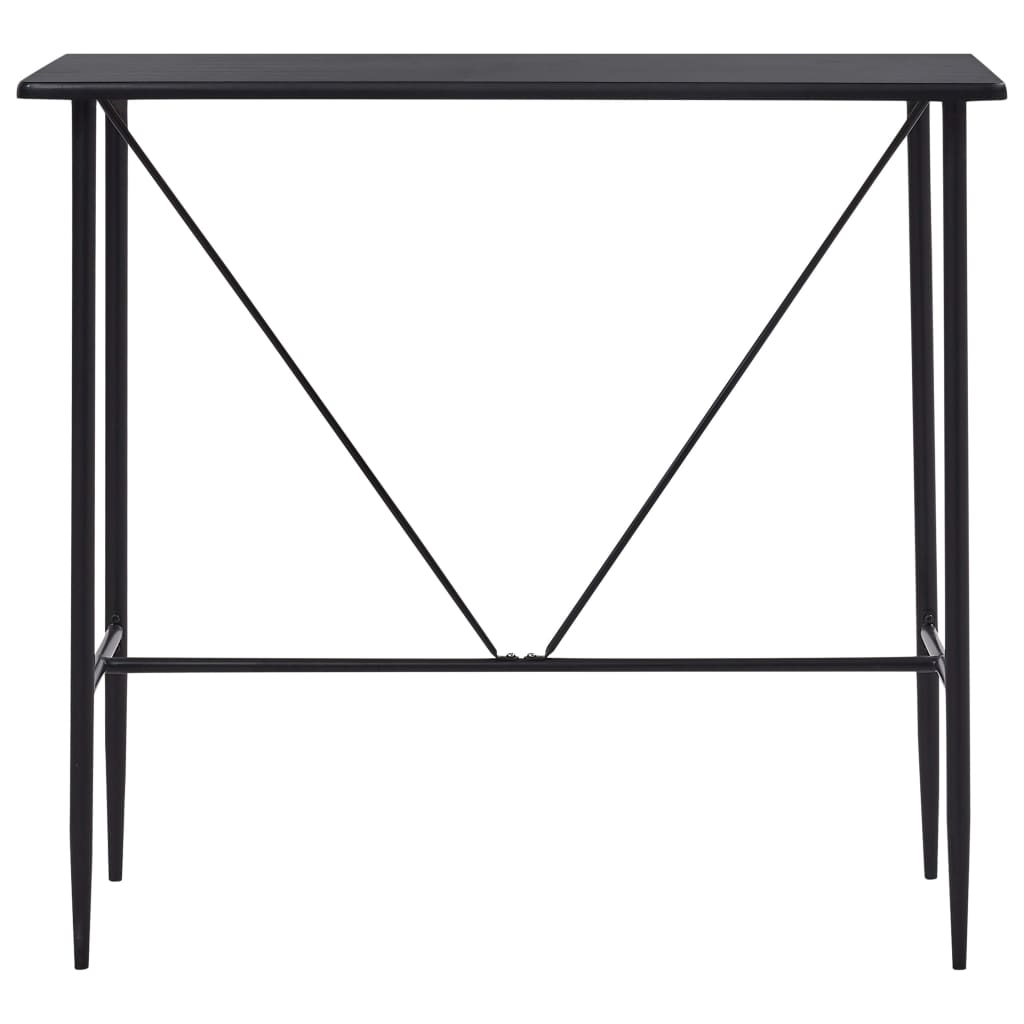 vidaXL Mesa de bar 120x60x110 cm MDF preto