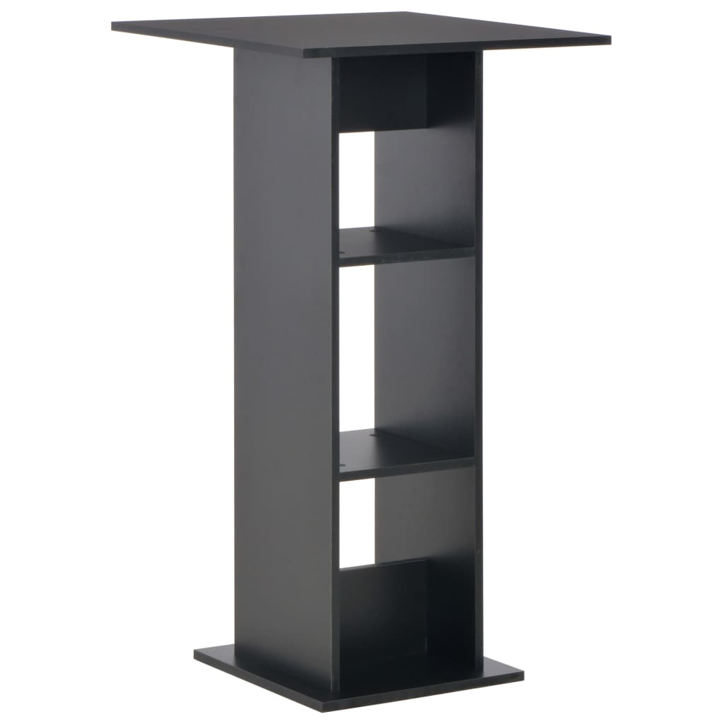 vidaXL Mesa de bar 60x60x110 cm preto