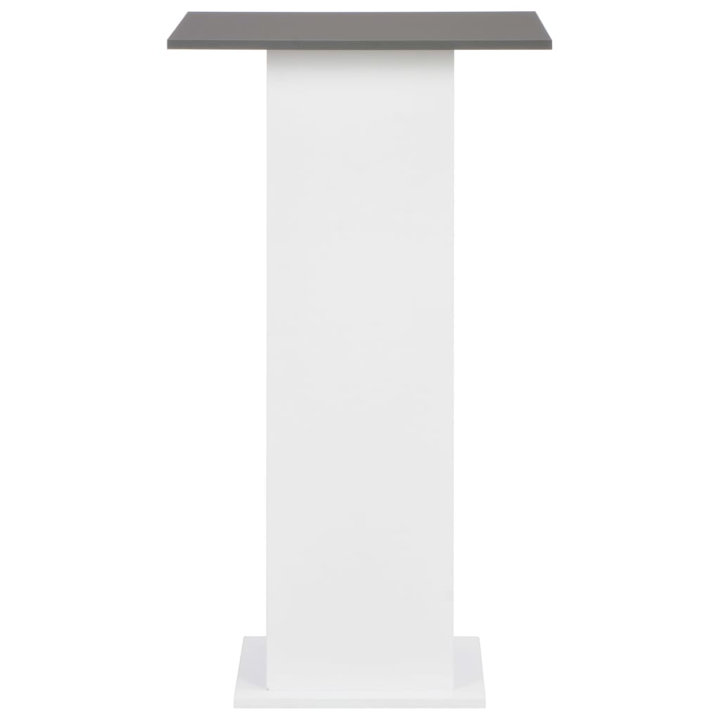 vidaXL Mesa de bar 60x60x110 cm branco e antracite