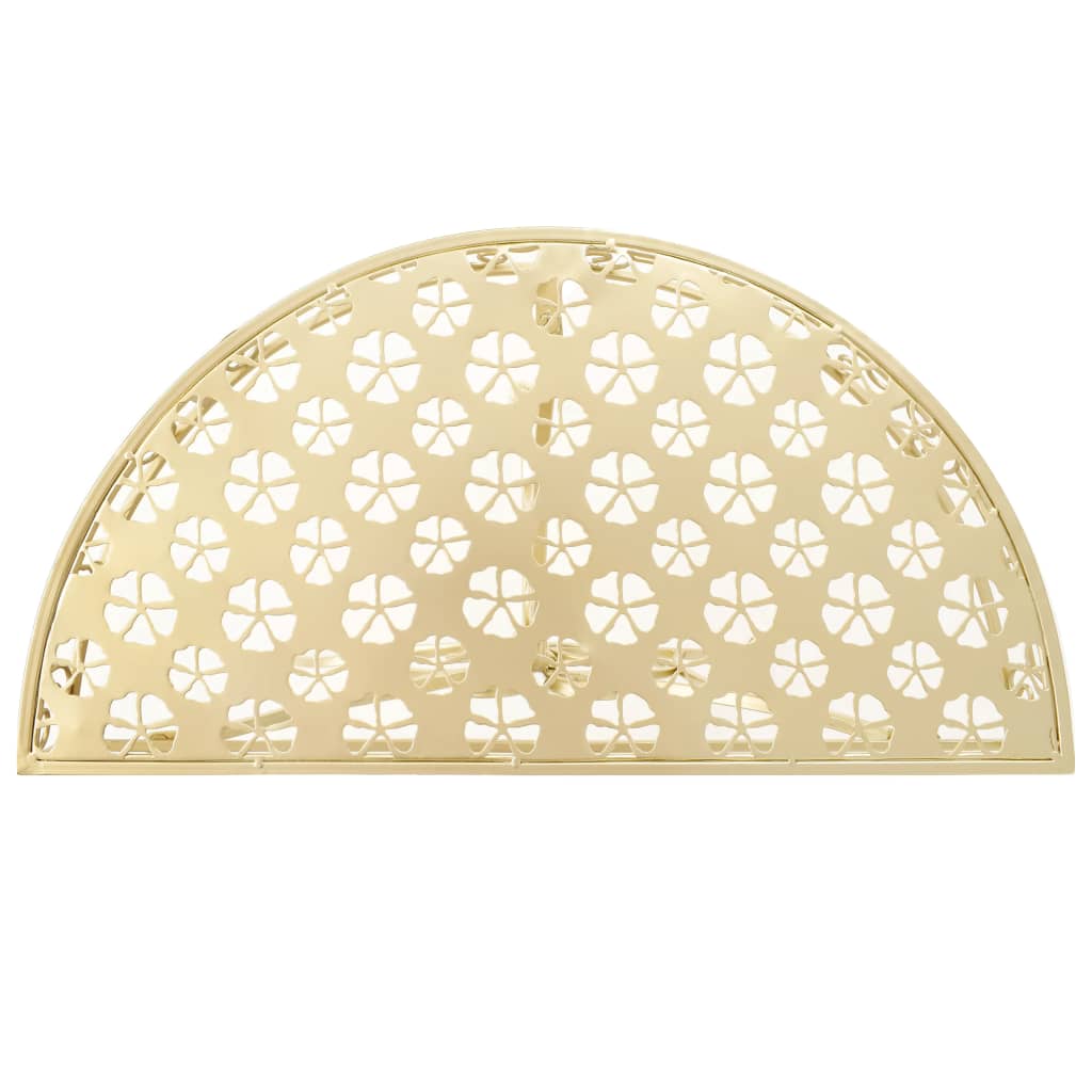 vidaXL Mesa de apoio vintage semicircular metal 72x36x74 cm dourado