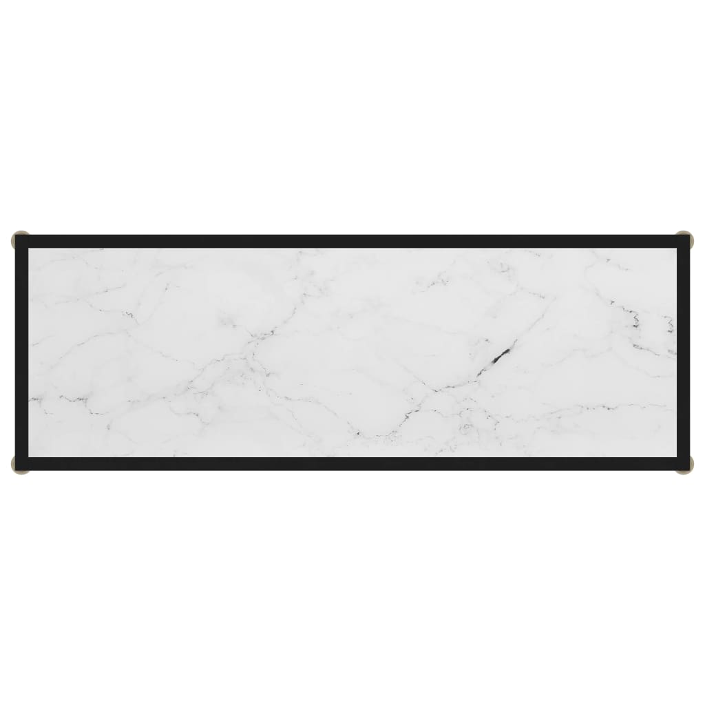 vidaXL Mesa consola 100x35x75 cm vidro temperado branco