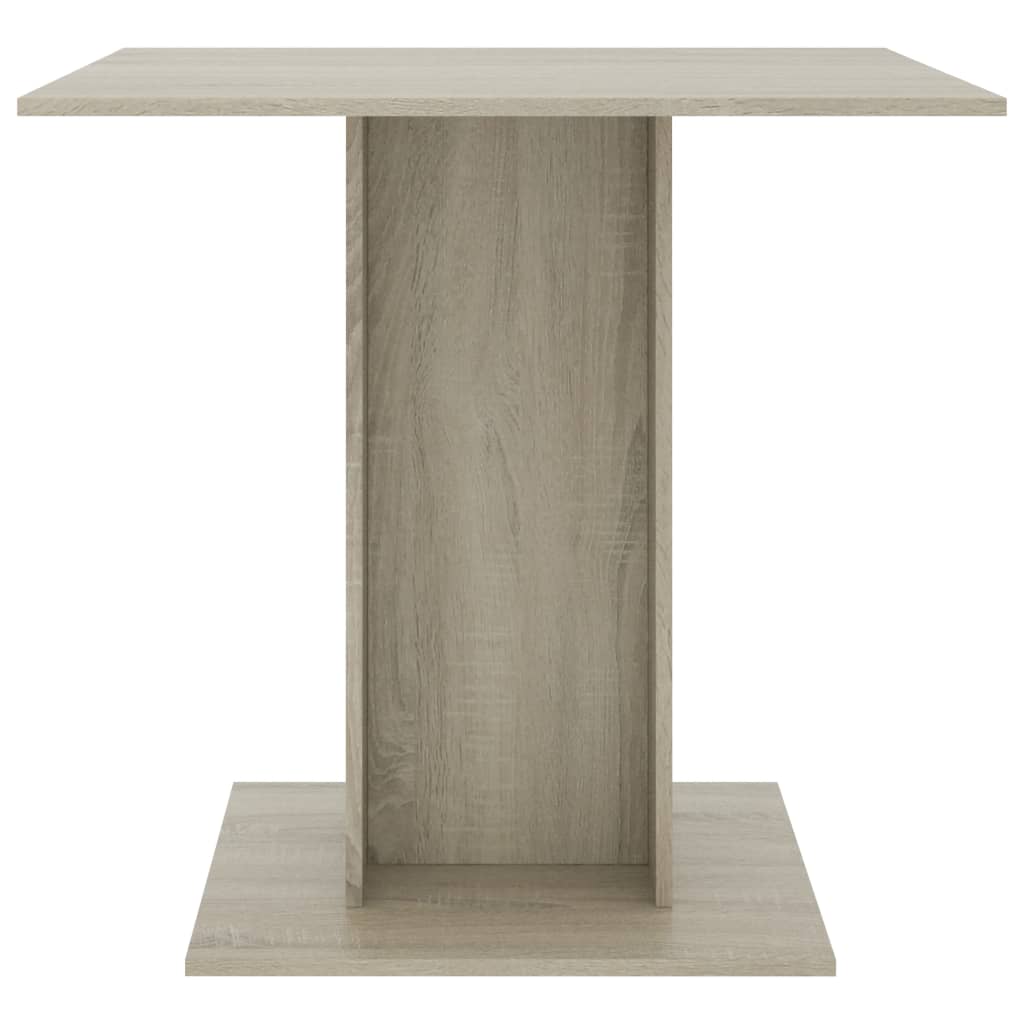 vidaXL Mesa de jantar 80x80x75 cm contraplacado carvalho sonoma