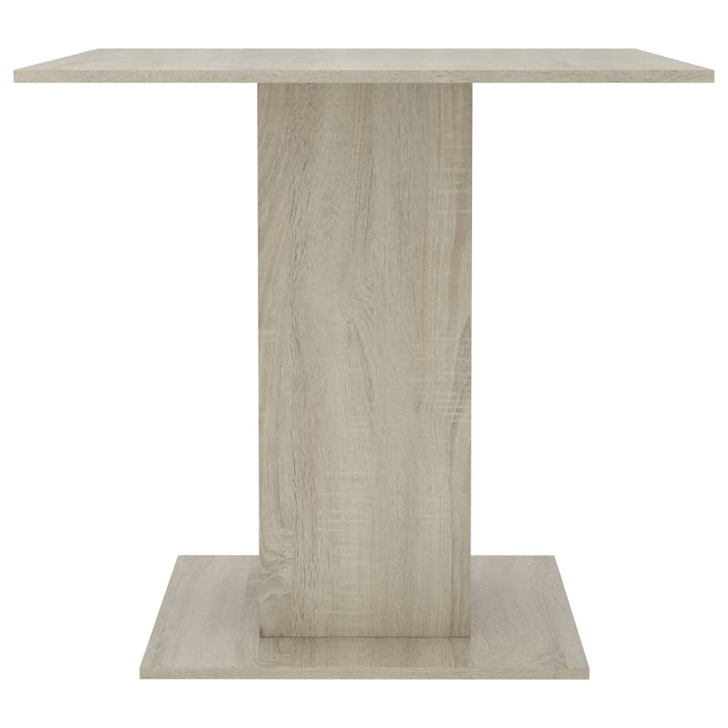 vidaXL Mesa de jantar 80x80x75 cm contraplacado carvalho sonoma