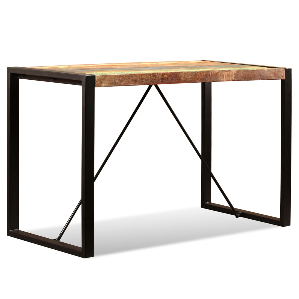 vidaXL Mesa de jantar madeira reciclada maciça 120 cm