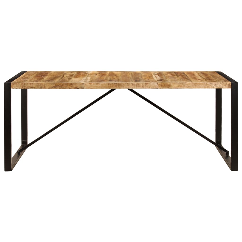 vidaXL Mesa de jantar madeira de mangueira maciça 200x100x75 cm