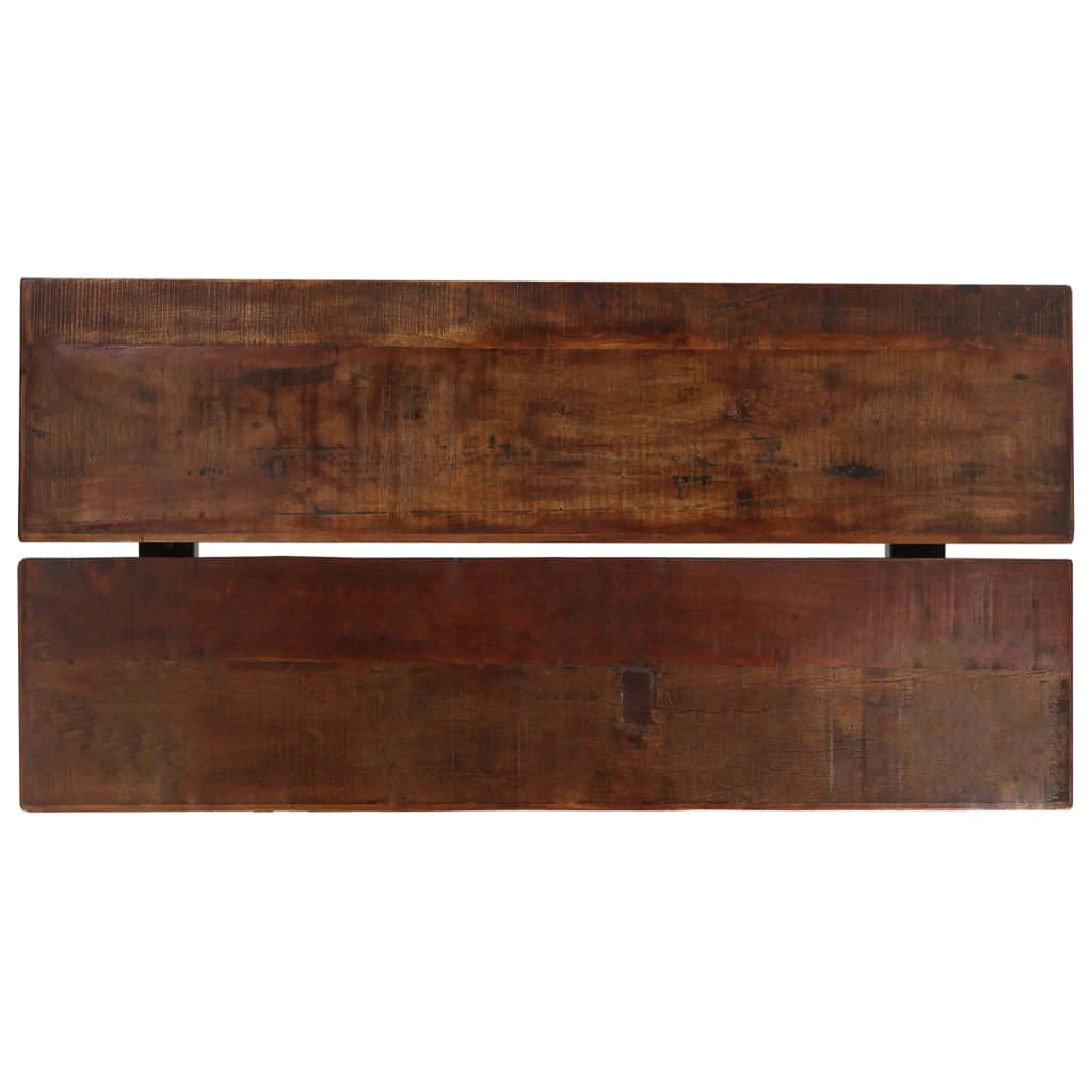 vidaXL Mesa de bar em madeira recuperada 150x70x107 cm castanho escuro