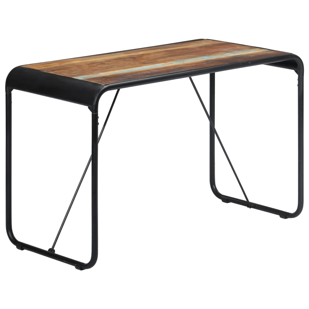 vidaXL Mesa de jantar 118x60x76 cm madeira maciça recuperada