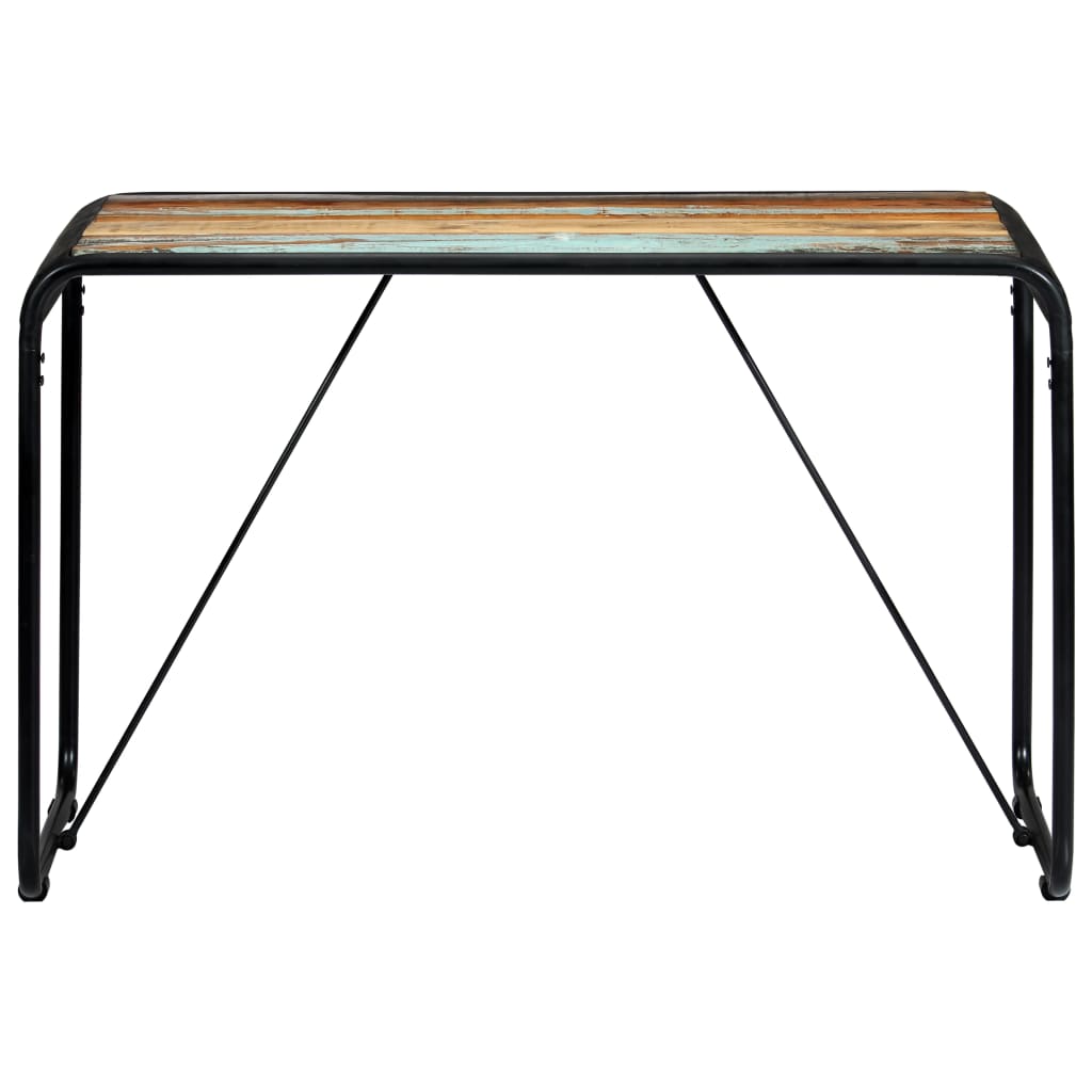 vidaXL Mesa de jantar 118x60x76 cm madeira maciça recuperada