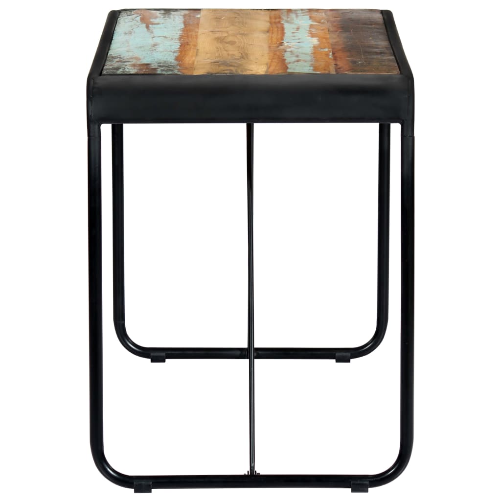 vidaXL Mesa de jantar 118x60x76 cm madeira maciça recuperada