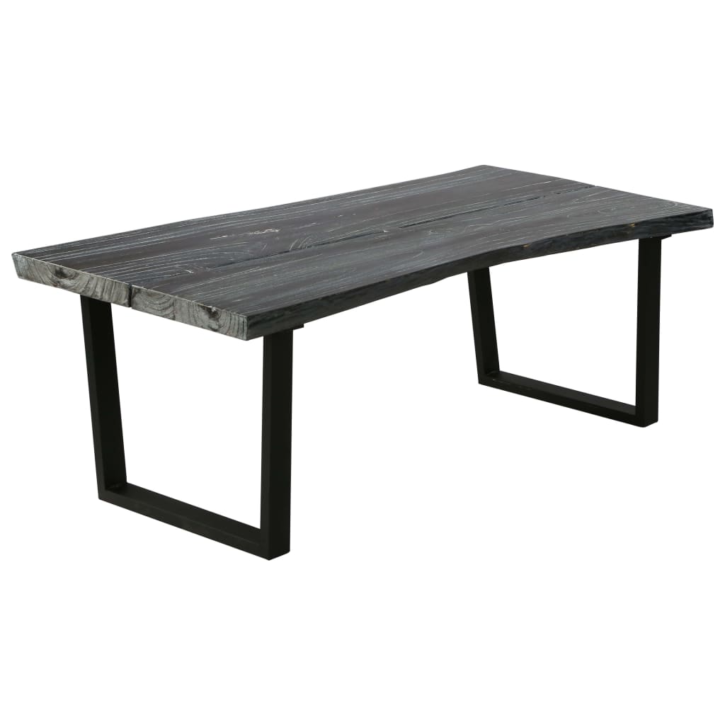 vidaXL Mesa de centro madeira de mindi maciça 102x56x41 cm cinzento