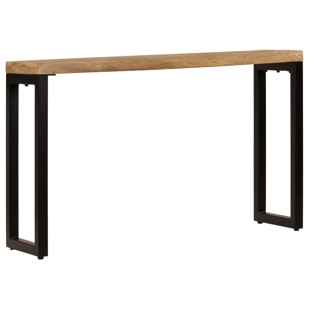 vidaXL Mesa consola 120x35x76 cm madeira de mangueira maciça e aço