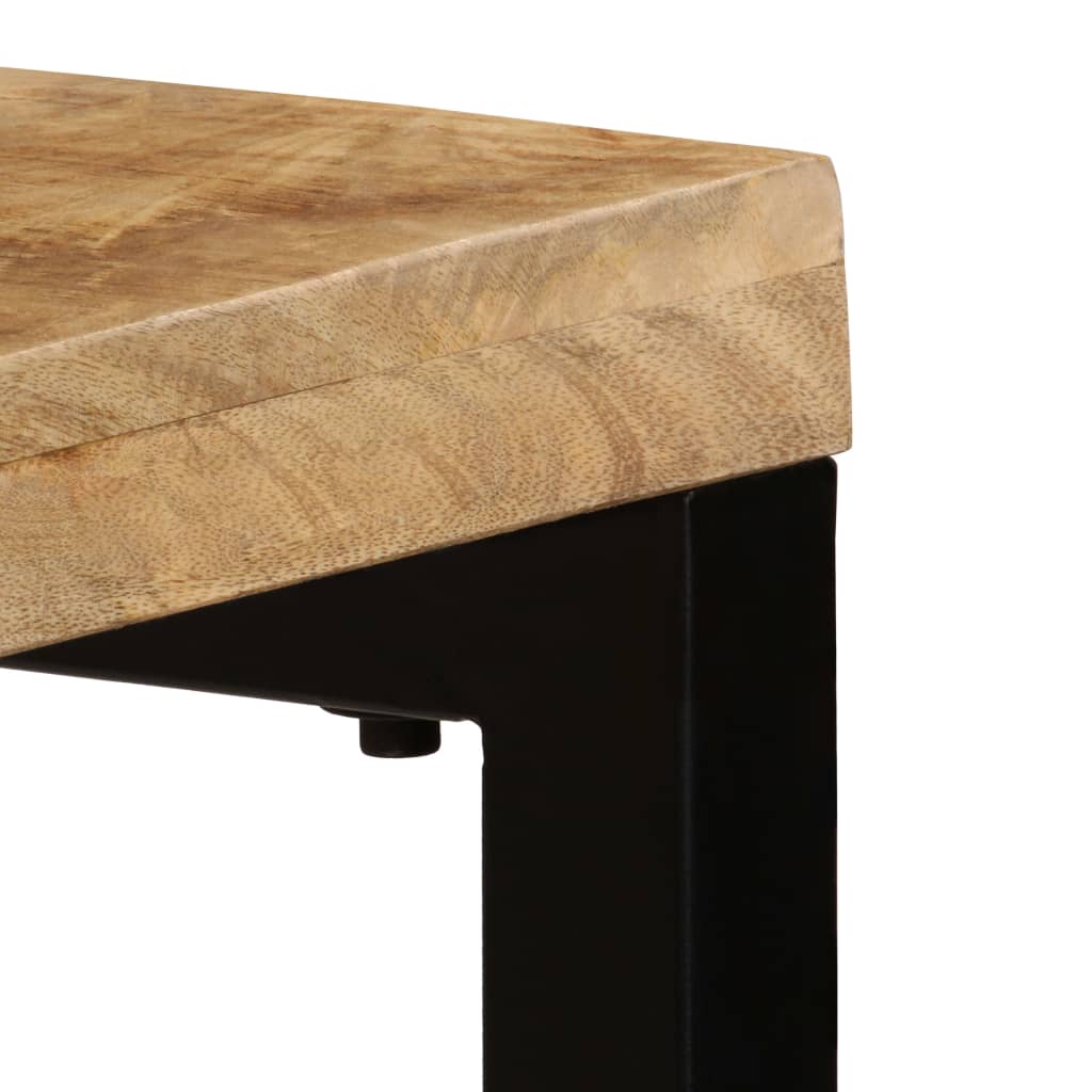 vidaXL Mesa consola 120x35x76 cm madeira de mangueira maciça e aço