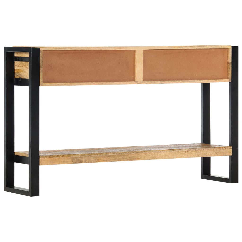 vidaXL Mesa consola 130x30x76 cm madeira de mangueira maciça