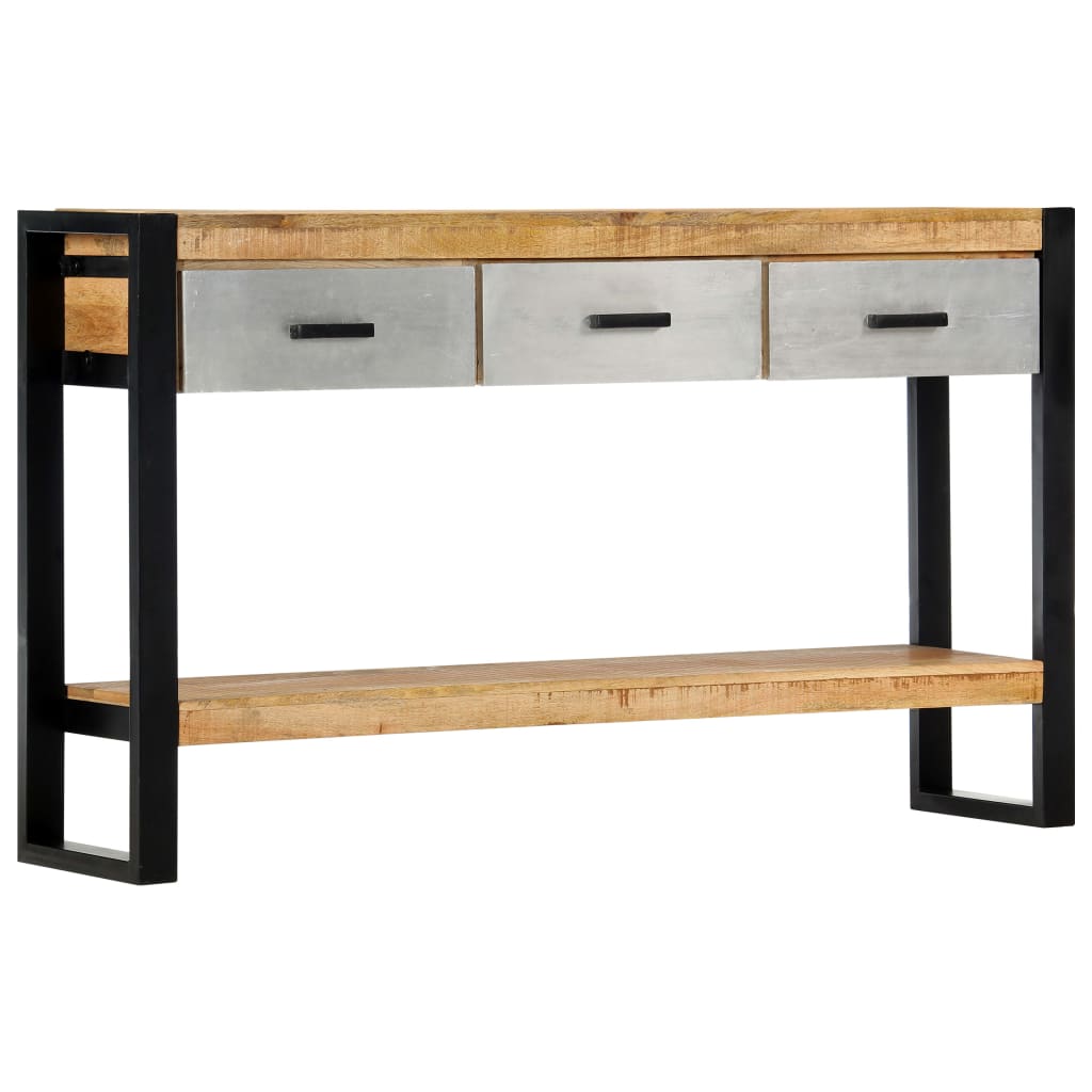 vidaXL Mesa consola 130x30x76 cm madeira de mangueira maciça