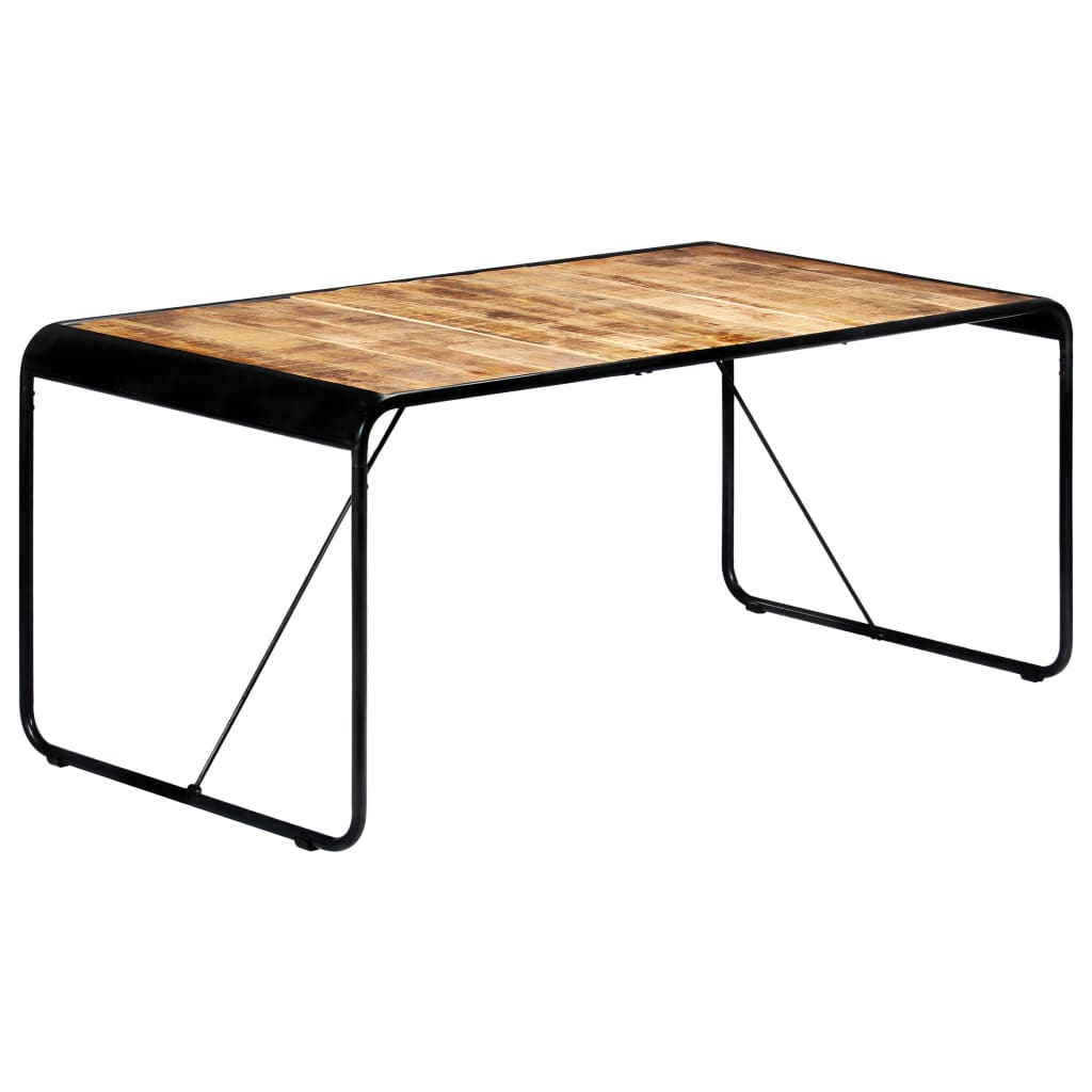 vidaXL Mesa de jantar 180x90x76 cm madeira de mangueira maciça áspera