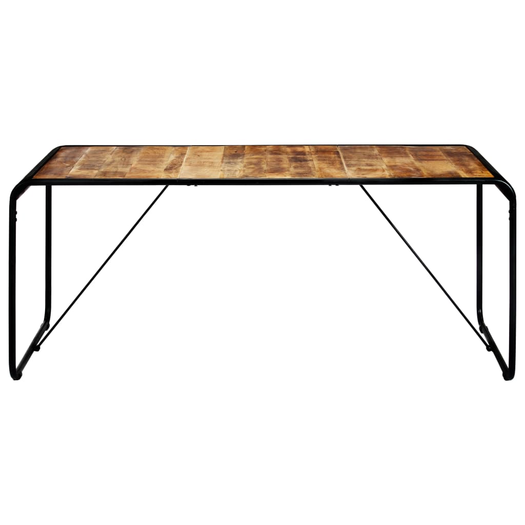 vidaXL Mesa de jantar 180x90x76 cm madeira de mangueira maciça áspera