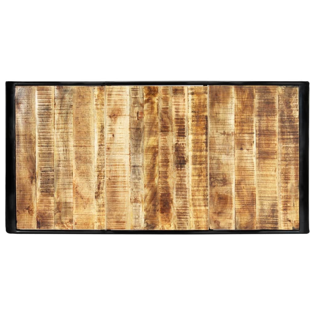 vidaXL Mesa de jantar 180x90x76 cm madeira de mangueira maciça áspera