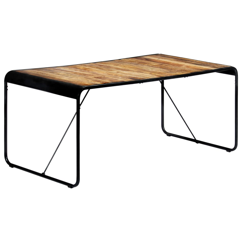 vidaXL Mesa de jantar 180x90x76 cm madeira de mangueira maciça áspera