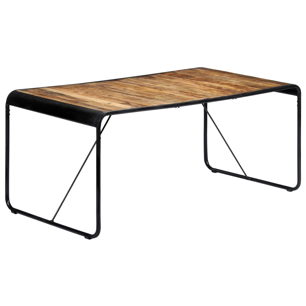 vidaXL Mesa de jantar 180x90x76 cm madeira de mangueira maciça áspera