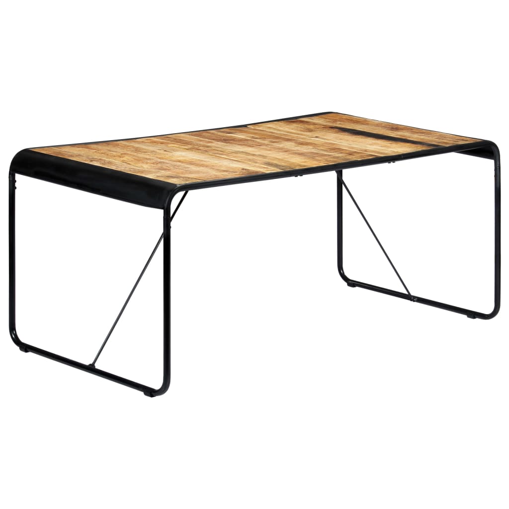 vidaXL Mesa de jantar 180x90x76 cm madeira de mangueira maciça áspera