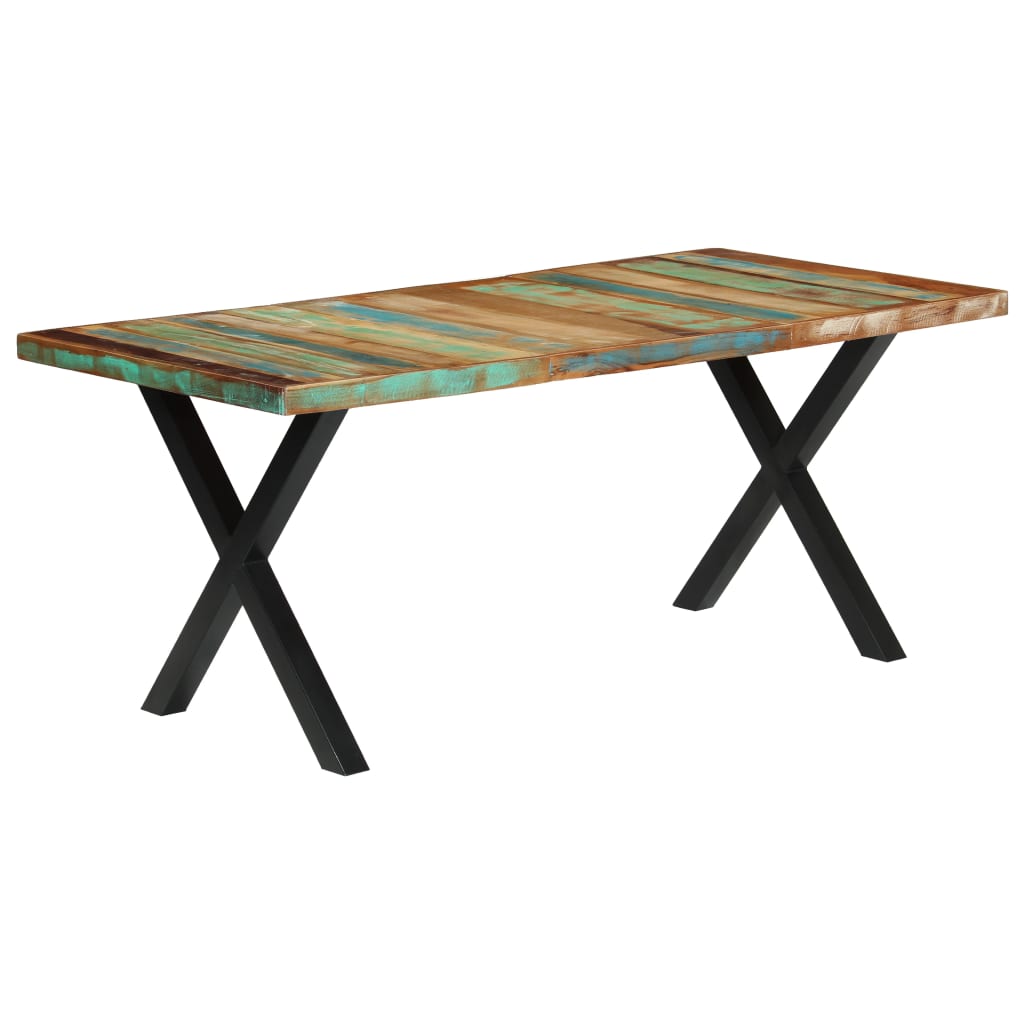 vidaXL Mesa de jantar 180x90x76 cm madeira recuperada maciça