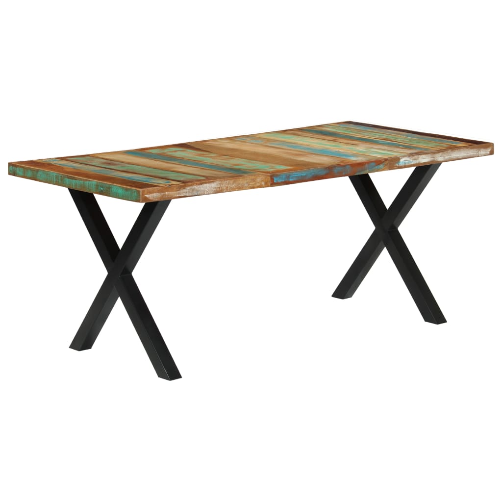 vidaXL Mesa de jantar 180x90x76 cm madeira recuperada maciça