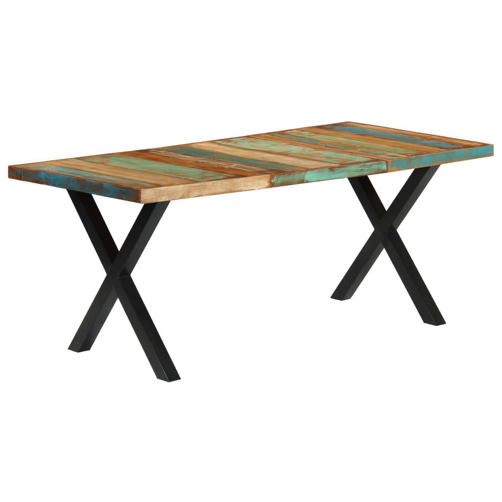 vidaXL Mesa de jantar 180x90x76 cm madeira recuperada maciça