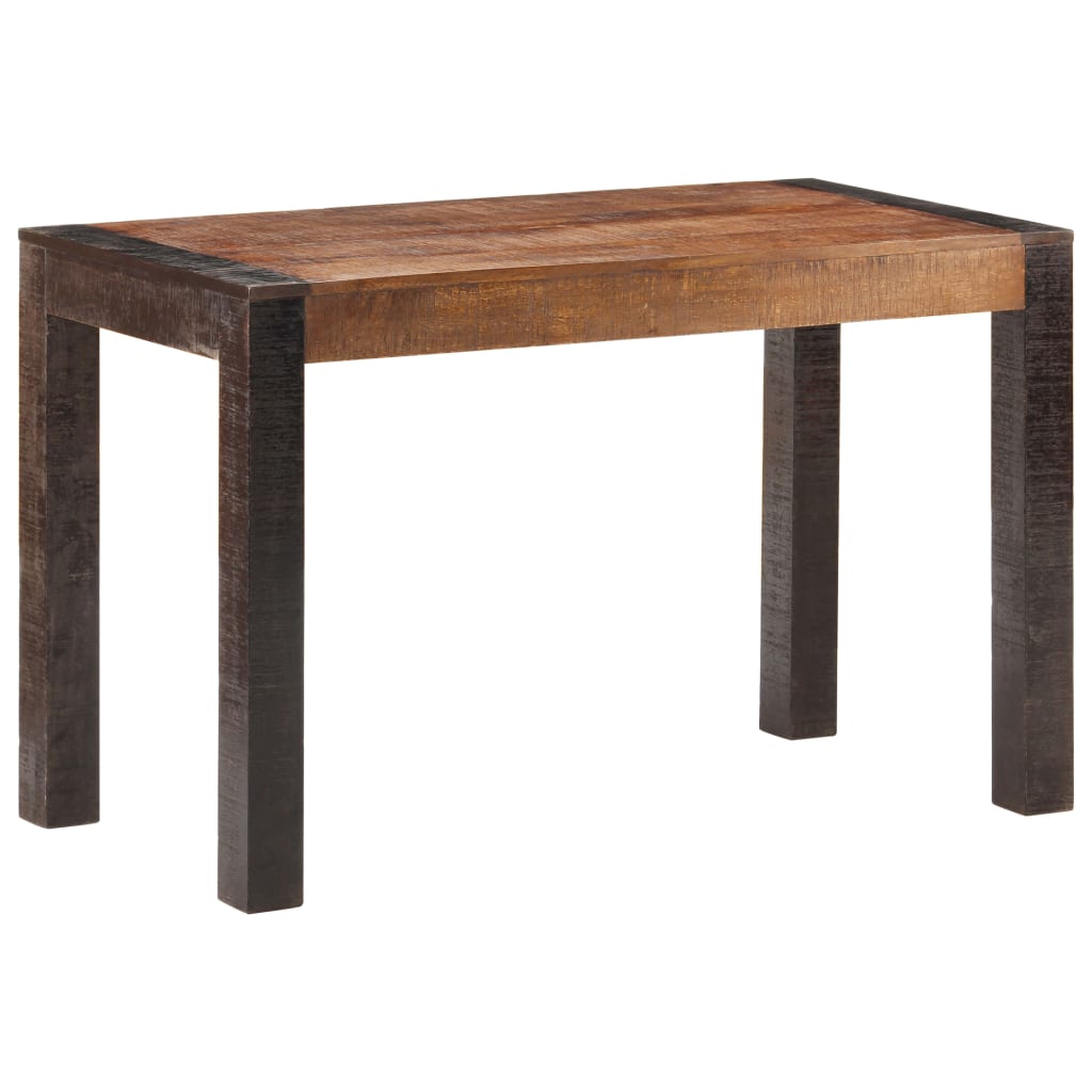 vidaXL Mesa de jantar 120x60x76 cm madeira mangueira maciça áspera