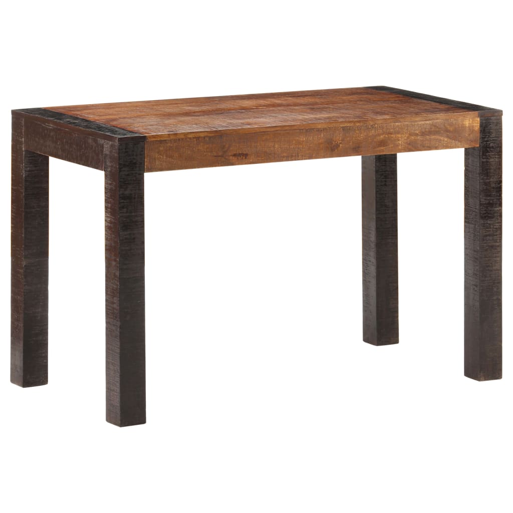 vidaXL Mesa de jantar 120x60x76 cm madeira mangueira maciça áspera