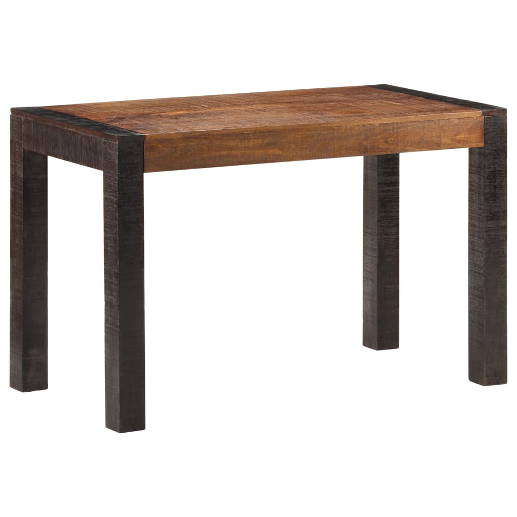 vidaXL Mesa de jantar 120x60x76 cm madeira mangueira maciça áspera