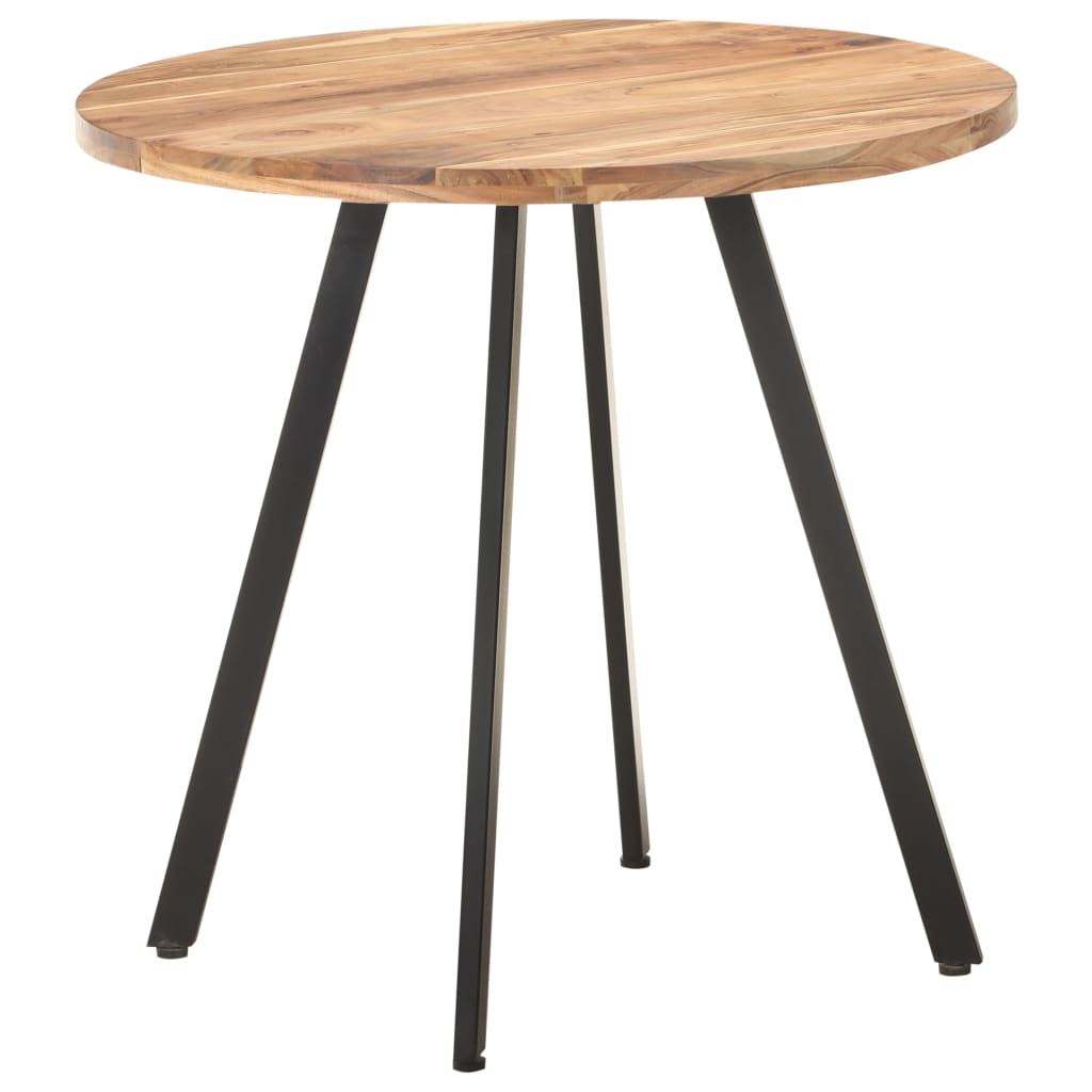 vidaXL Mesa de jantar 80 cm madeira de acácia maciça