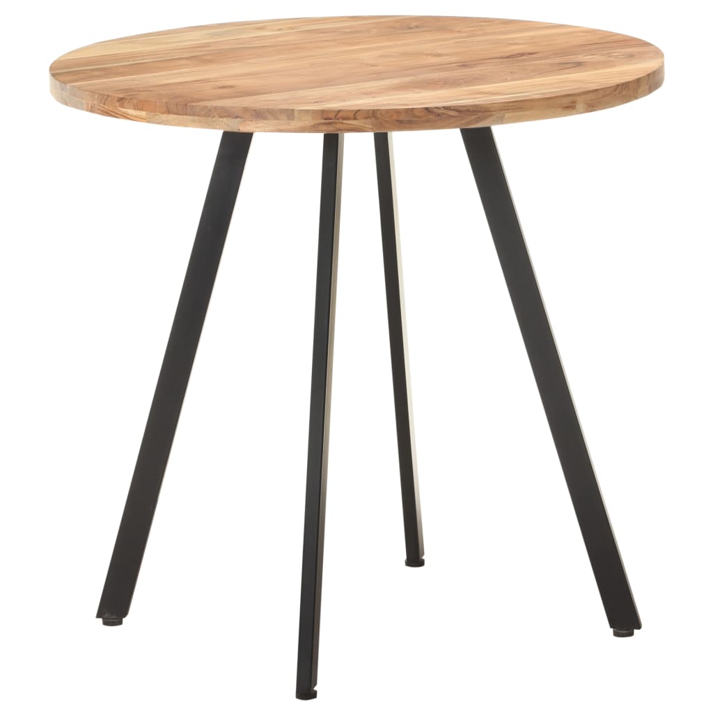 vidaXL Mesa de jantar 80 cm madeira de acácia maciça