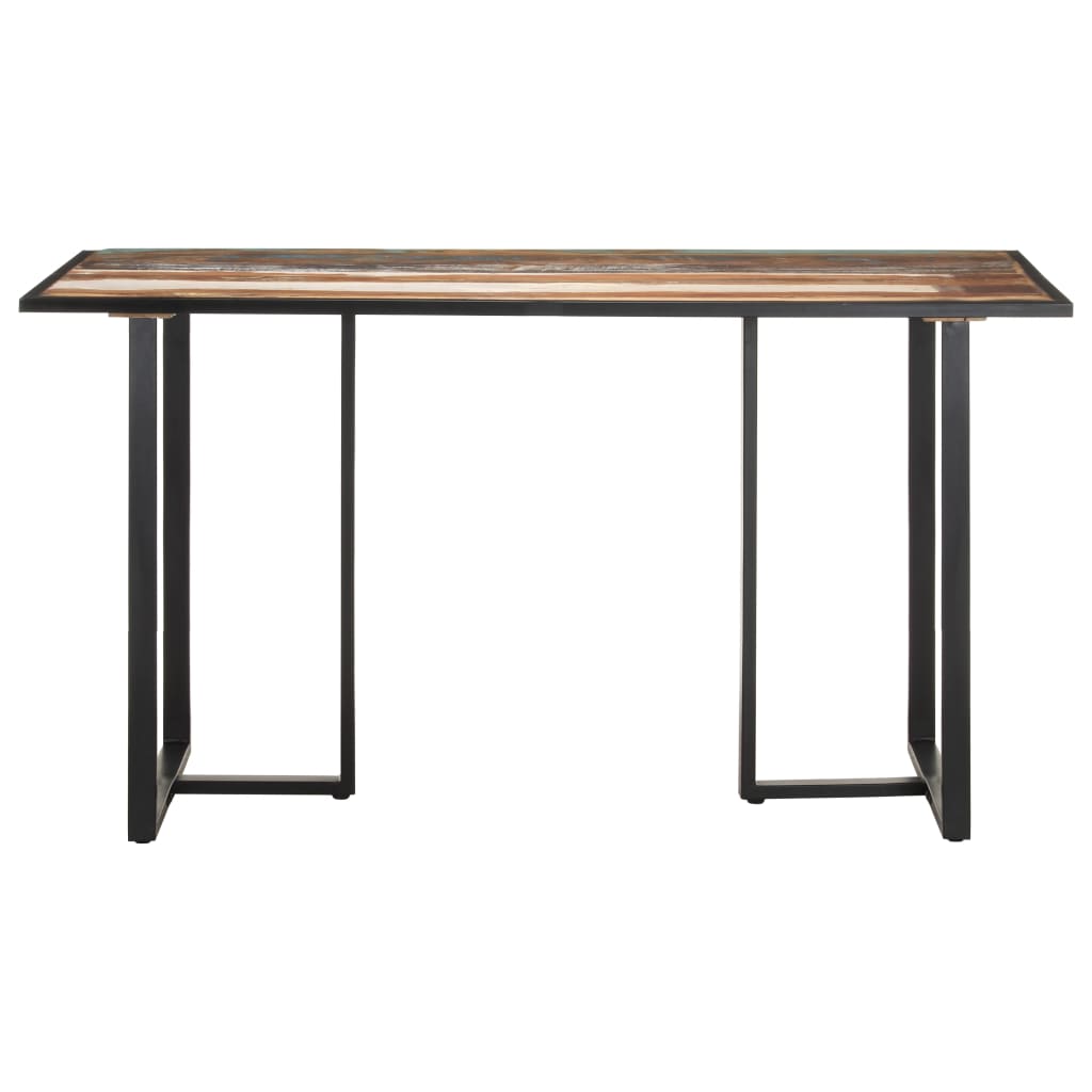 vidaXL Mesa de jantar 140 cm madeira recuperada maciça